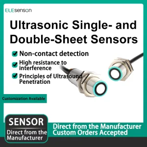 Ultrasonic single double sheet detection sensor for paper monitoring