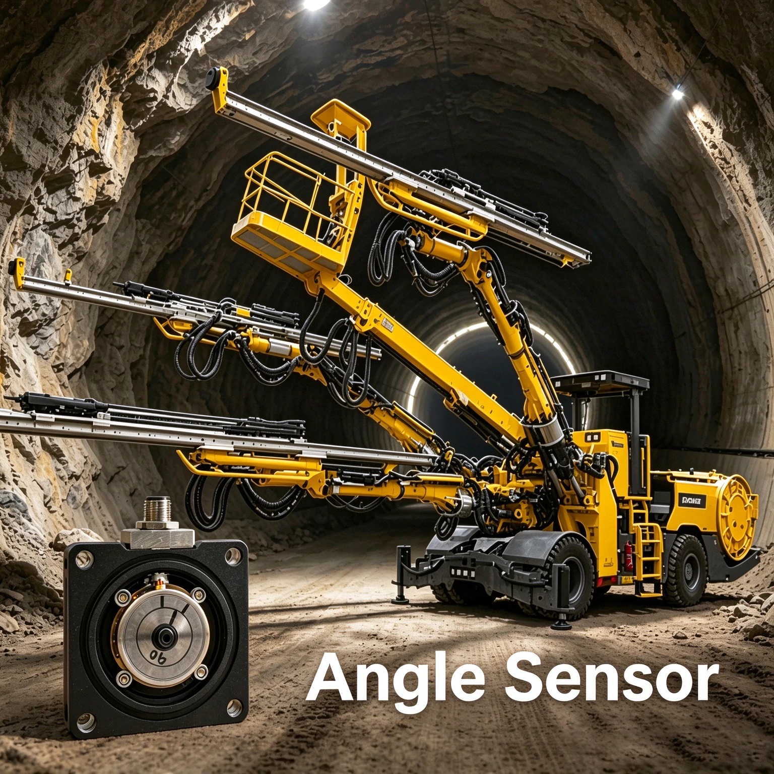 rock drill angle sensor MEMS for boom and feed beam positioning