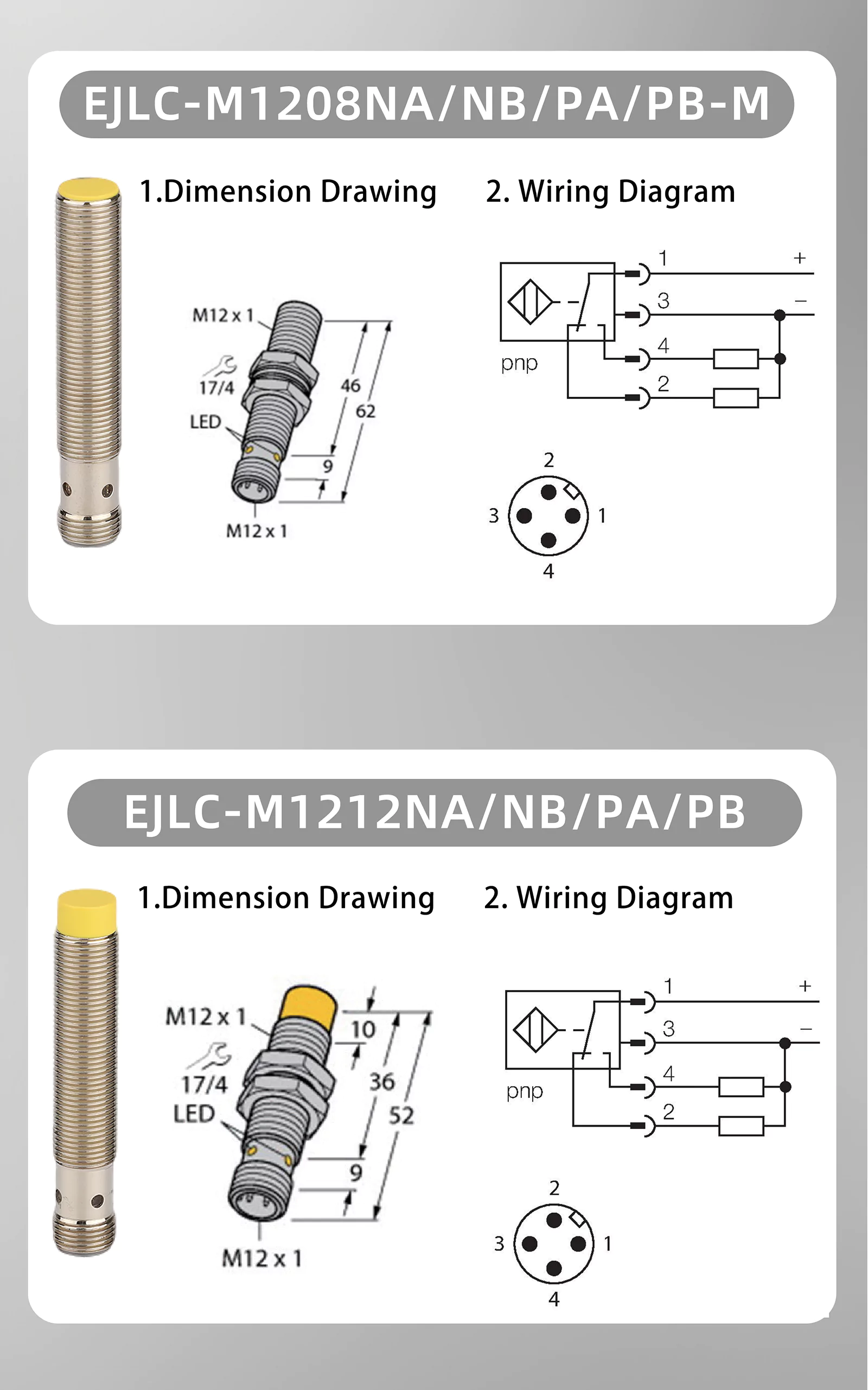 Factor 1 Inductive Proximity Switch
