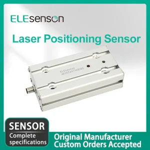 Laser positioning sensor for mining rock drill rig