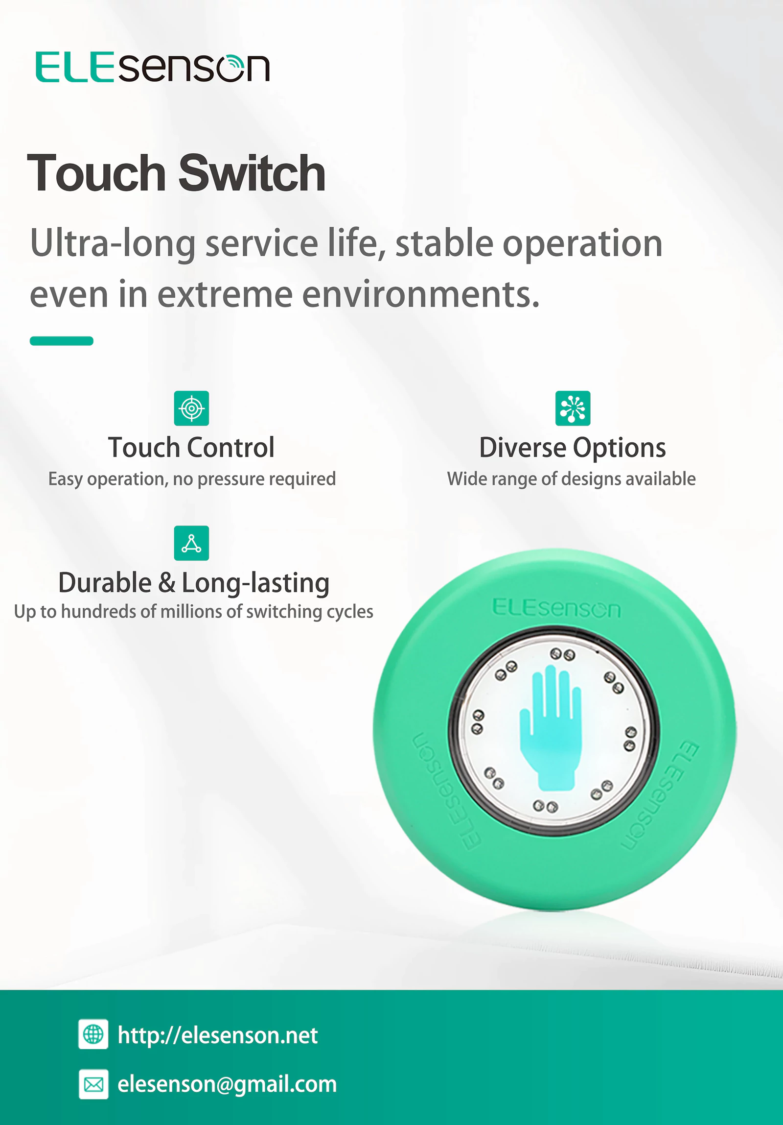 Elesenson industrial touch switch for factory automation control