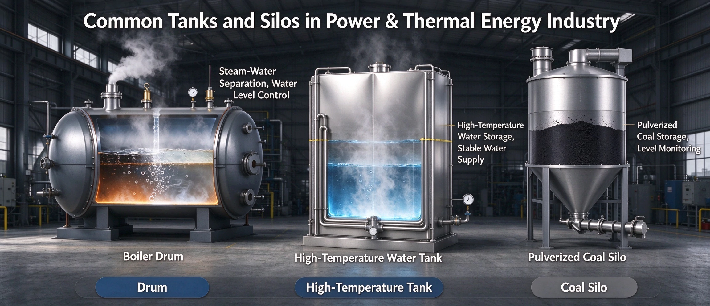 High temperature RF admittance level sensor for cement silo powder level control