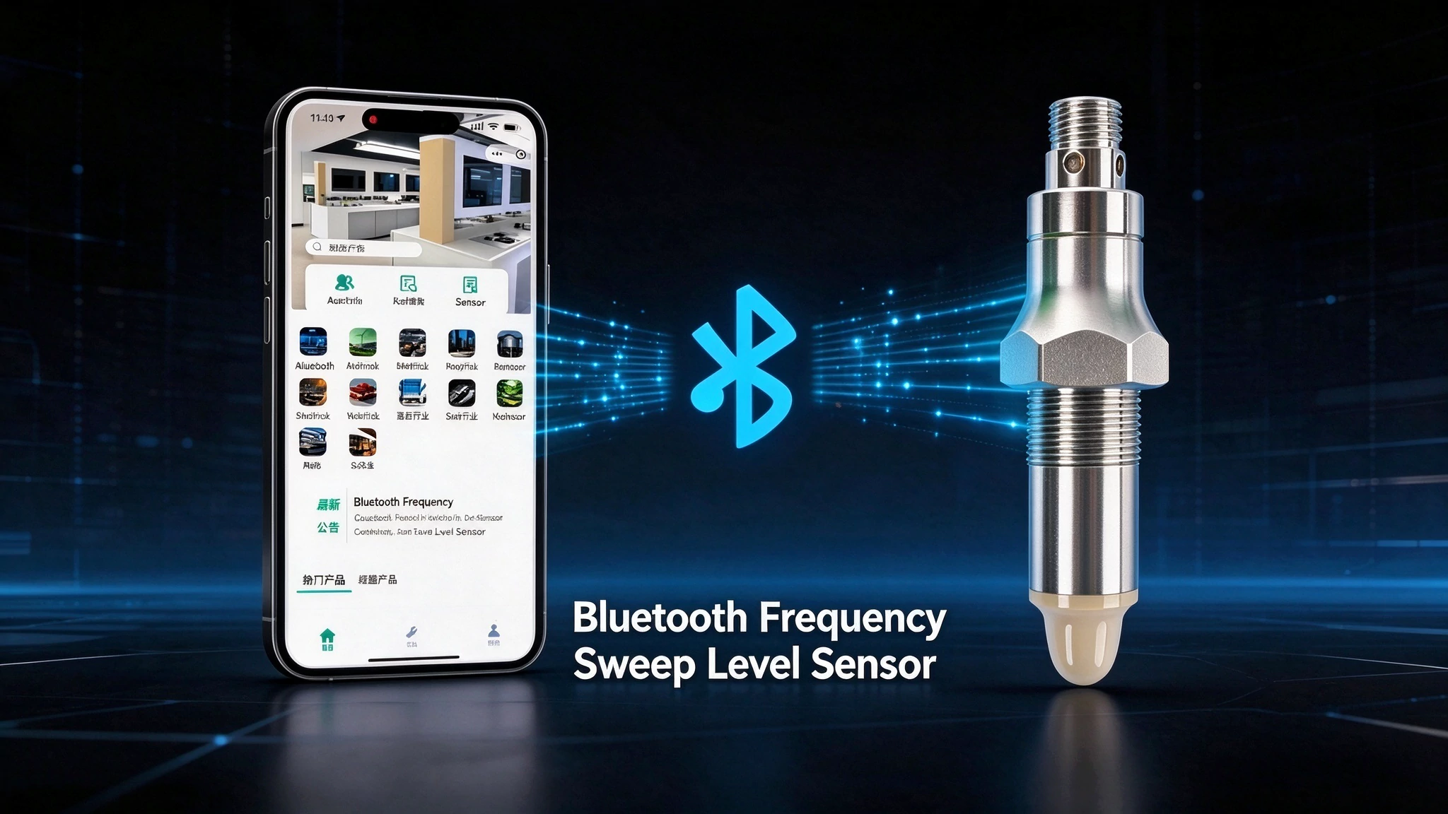 Bluetooth swept-frequency level sensor